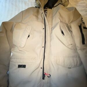 Molemsx Men's Classic Beige down  Puffer Jacket size L